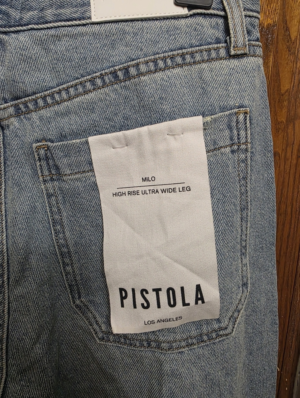 NWT PISTOLA Milo High Rise Ultra Wide Leg Size 27 - Picture 7 of 11